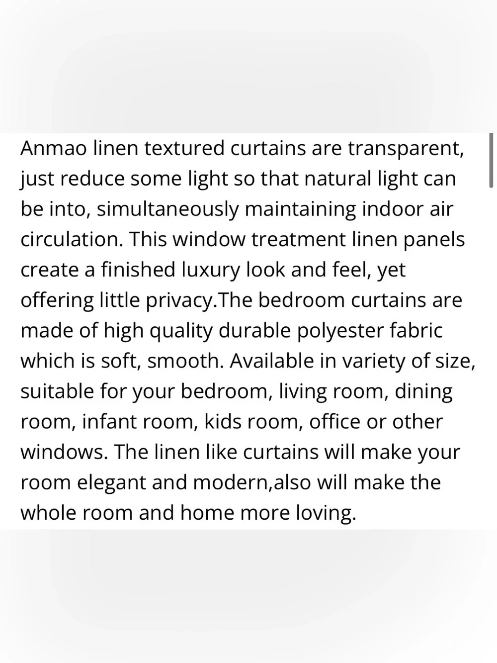 Natural Linen Light-Filtering Semi-Sheer Curtains with Rings & Clips 90” IVORY